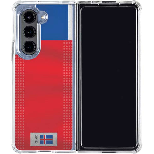 Iceland Soccer Flag Galaxy Z Fold5 5G Clear Case